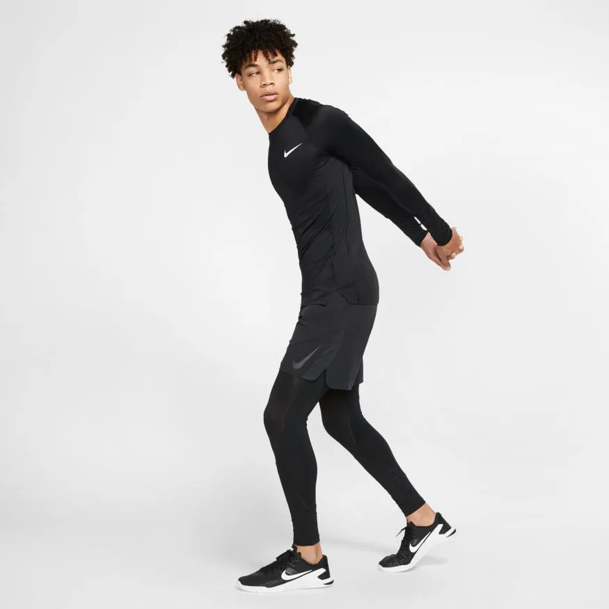 nike-pro-top-ls-tight-black-white-5 Nike Pro Top LS Tight - black/white