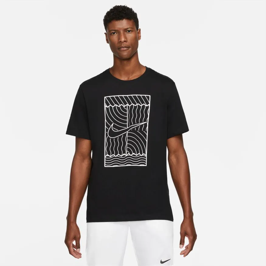 Nike Court Tee SSNL OZ M - black/white