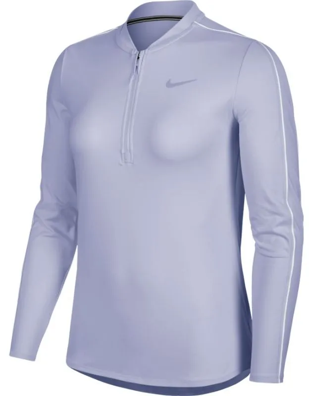 Nike Court Women Dry 1/2 Zip Top - oxygen purple/white/white/oxygen purple