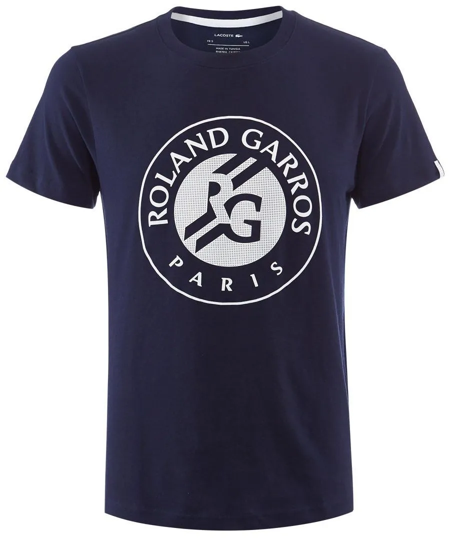 Lacoste Roland Garros Tee - bleu marine/white