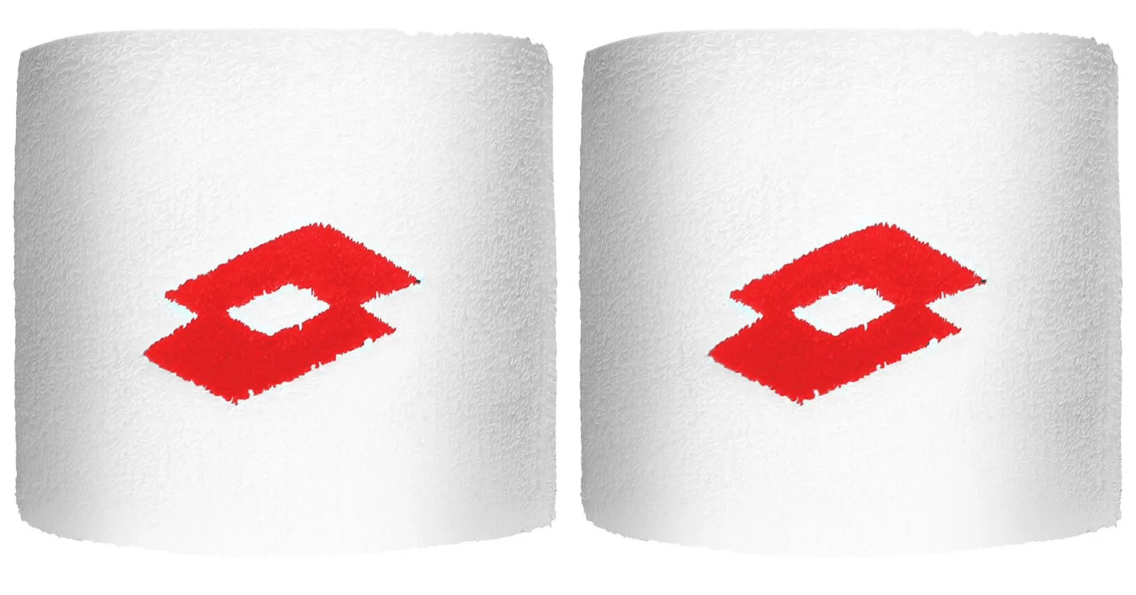 Lotto Tennis Wristband II - brilliant white/red fluo Lotto Tennis Wristband II - brilliant white/red fluo