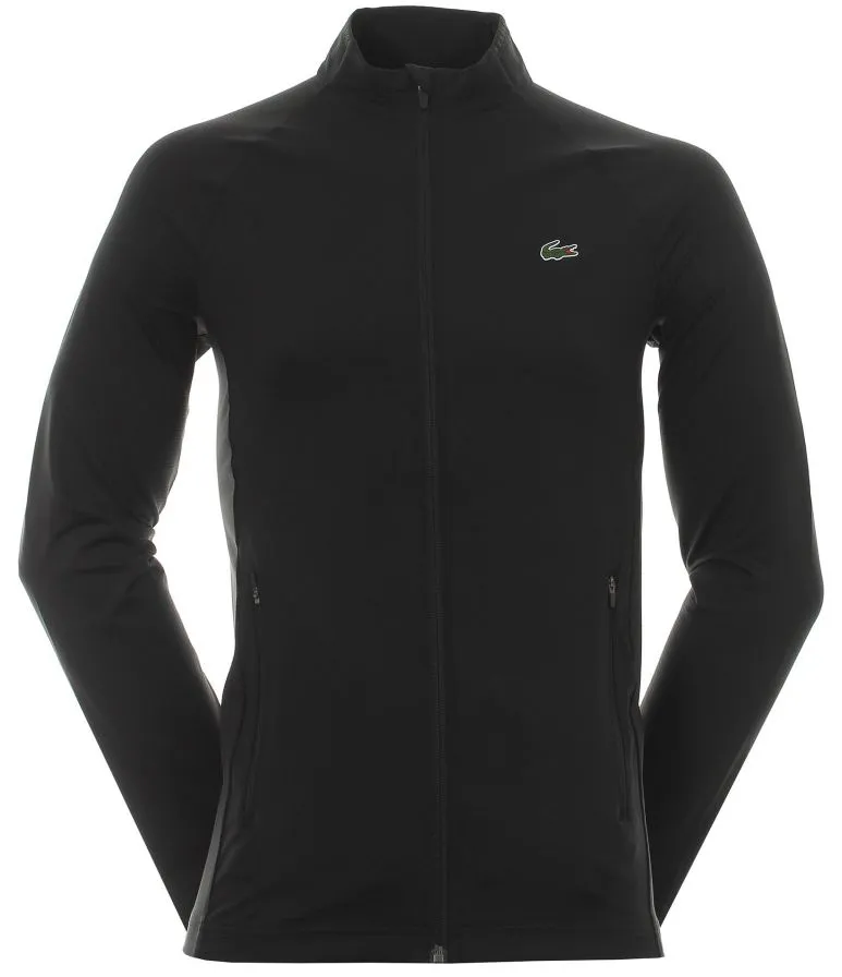 Lacoste Men's SPORT Stretch Zip-Up Golf Jacket - black Lacoste Men's SPORT Stretch Zip-Up Golf Jacket - black