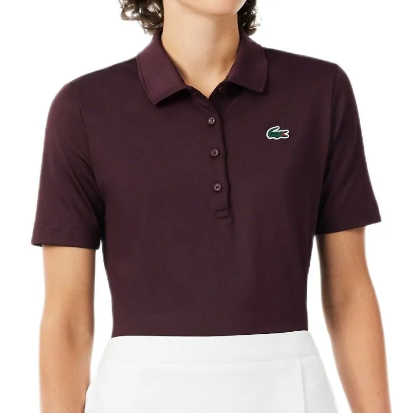 Lacoste Slim Fit UV Protect Stretch Golf - dark burgundy
