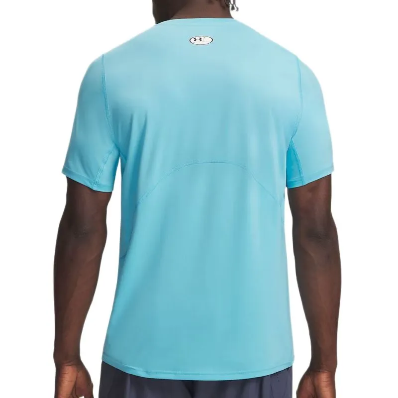 Under Armour HeatGear Fitted Short Sleeve - fresco blue/black