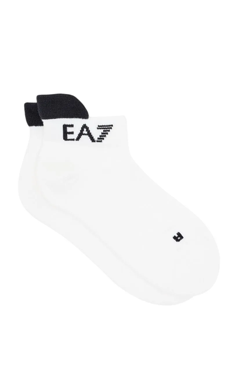 EA7 Tennis Pro Cotton Blend Anckle 1P - white/black EA7 Tennis Pro Cotton Blend Anckle 1P - white/black