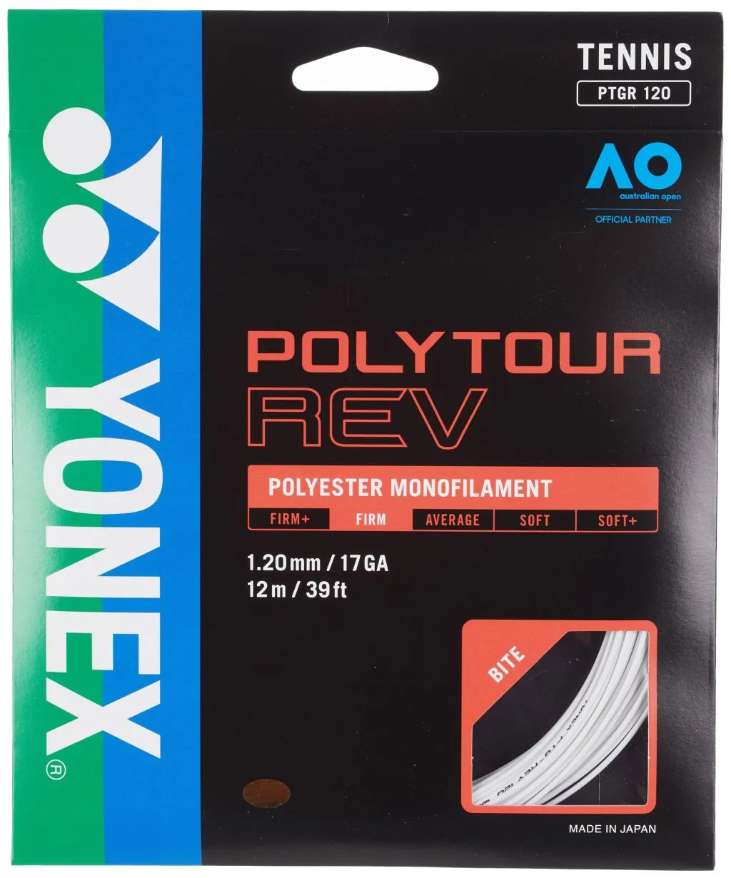 YREV20-WH-1 Yonex Poly Tour Rev (12 m)