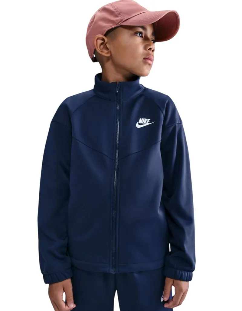 Nike Kids Dri-Fit Poly Knit Full Zip - midnight navy/midnight navy/white