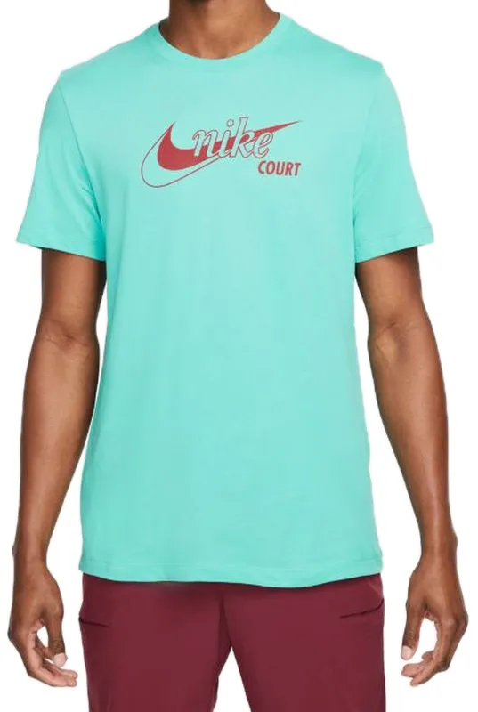 Nike Court Dri-Fit Swoosh Men's Tennis T-Shirt - washed teal