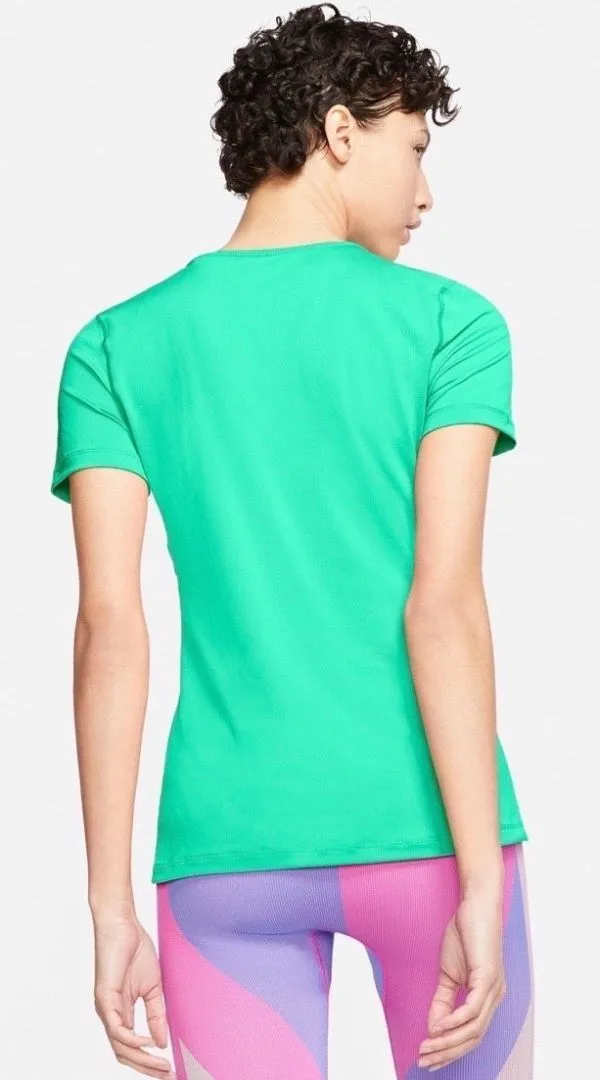 nike-pro-top-ss-all-over-mesh-w-green-glow-white-4 Nike Pro Top SS All Over Mesh W - green glow/white