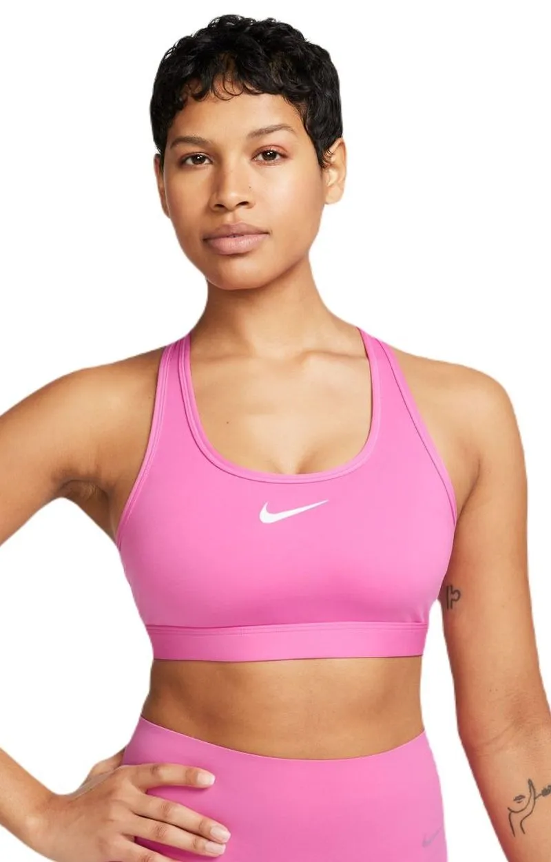 Nike Swoosh Medium Support Non-Padded Sports Bra - playful pink/white Nike Swoosh Medium Support Non-Padded Sports Bra - playful pink/white