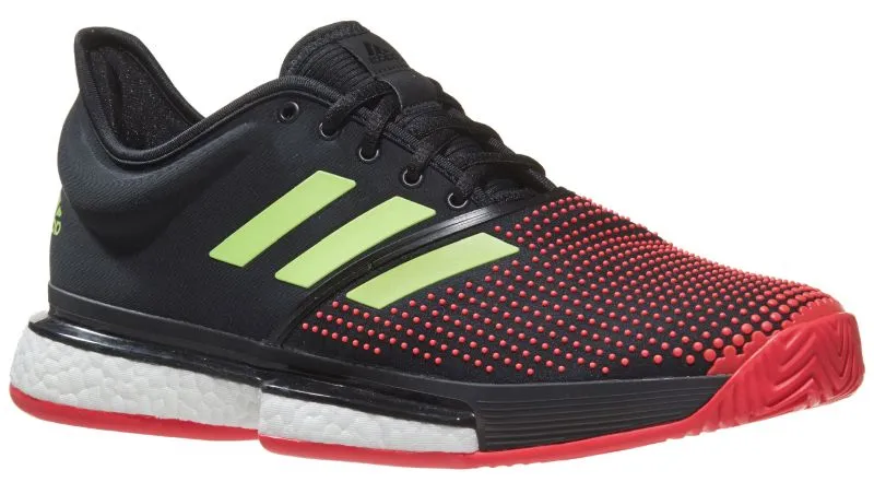 Adidas SoleCourt Boost M - core black/hi-res yellow/shock red