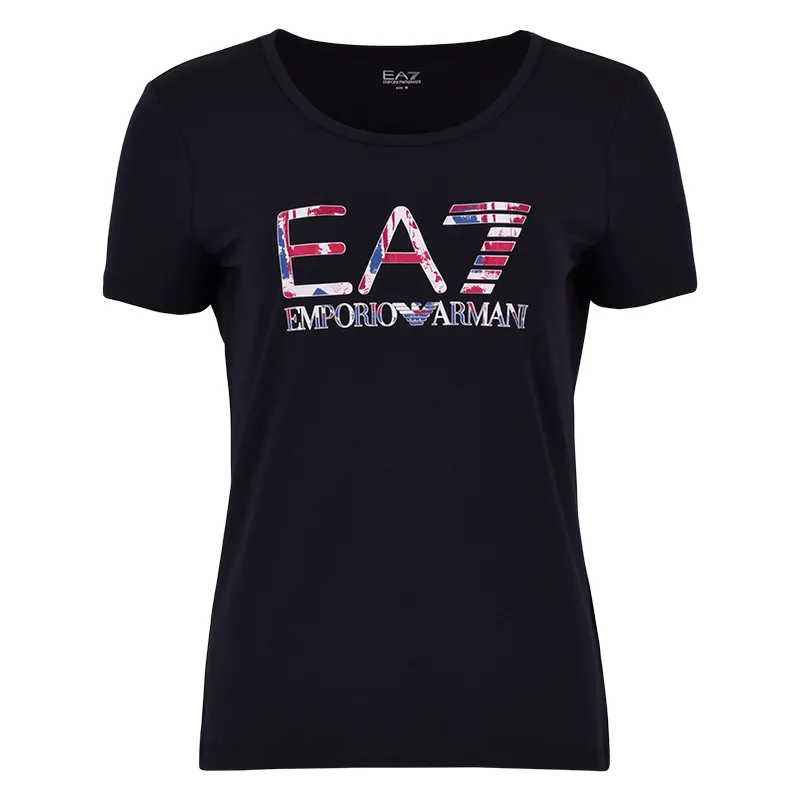 EA7 Women Jersey T-Shirt - navy blue