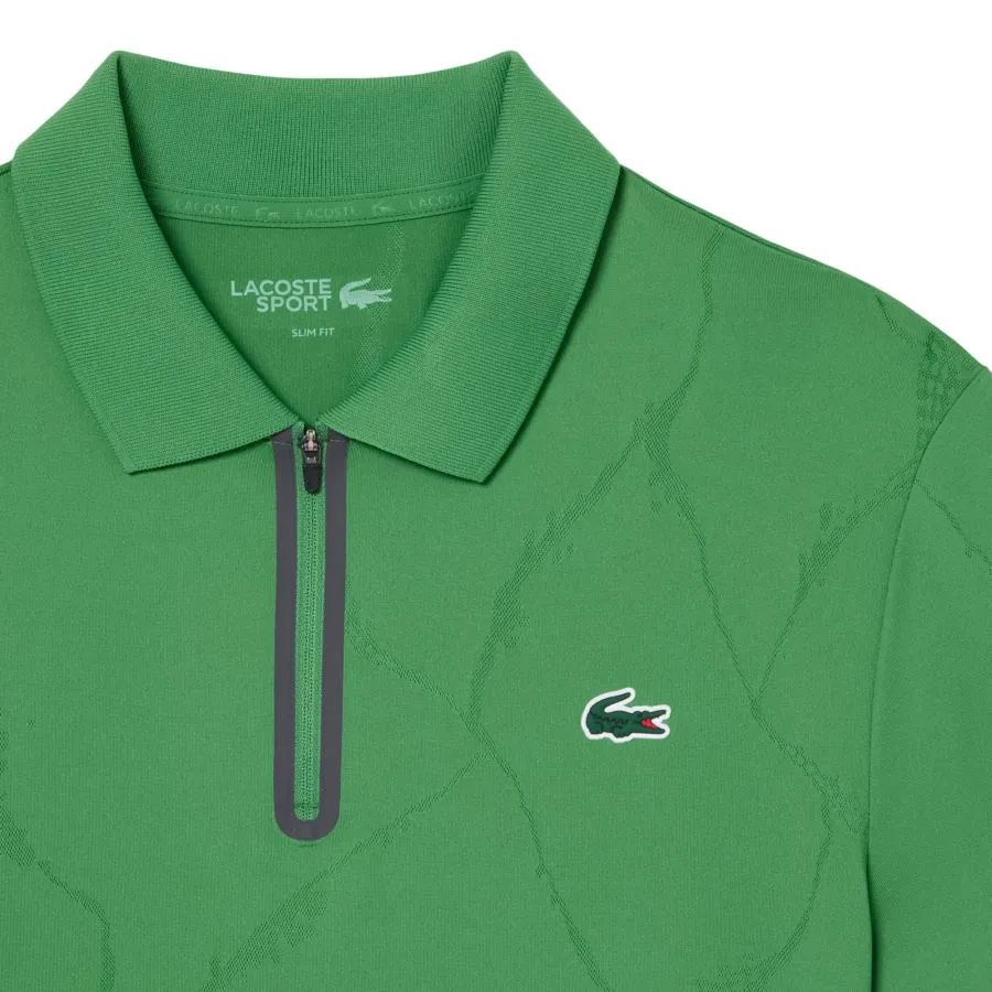 Lacoste Ultra Dry Jacquard Crocodile Tennis - green