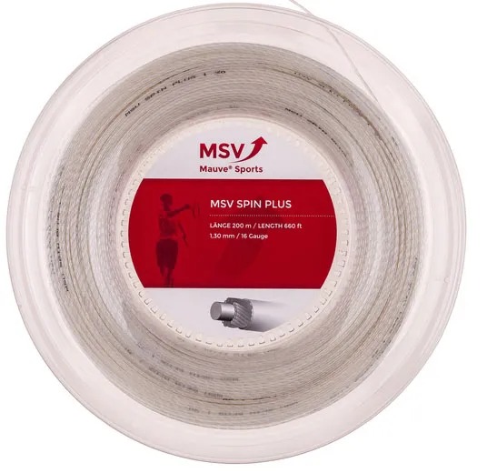 Tennis String MSV Spin Plus (200 m) - pearl - White