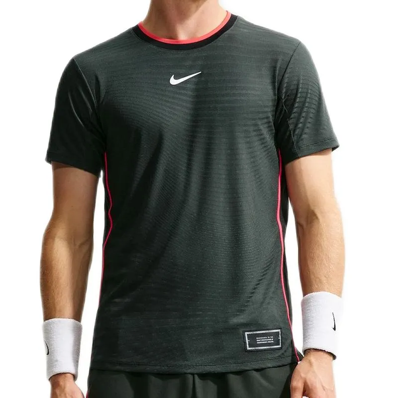 Nike Court Slam Aero-Fit Short Sleeve - black spruce/white