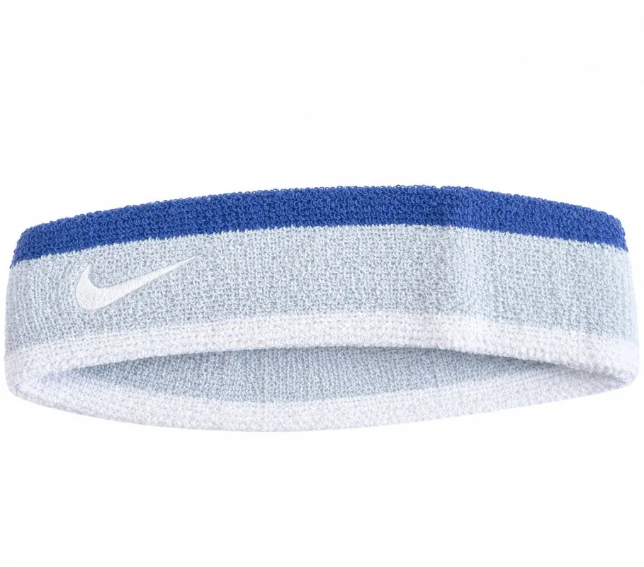Frotka tenisowa Nike Swoosh Headband - light silver/dark concord/sail Frotka tenisowa Nike Swoosh Headband - light silver/dark concord/sail