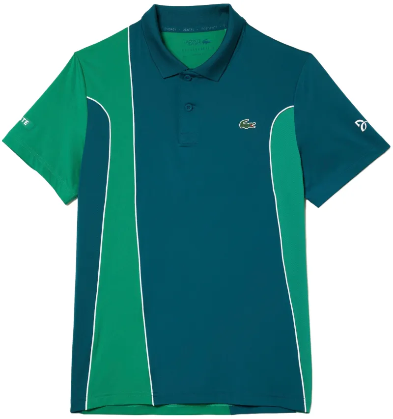 Lacoste SPORT Novak Djokovic Regular Fit Colorblock Polo - green Lacoste SPORT Novak Djokovic Regular Fit Colorblock Polo - green