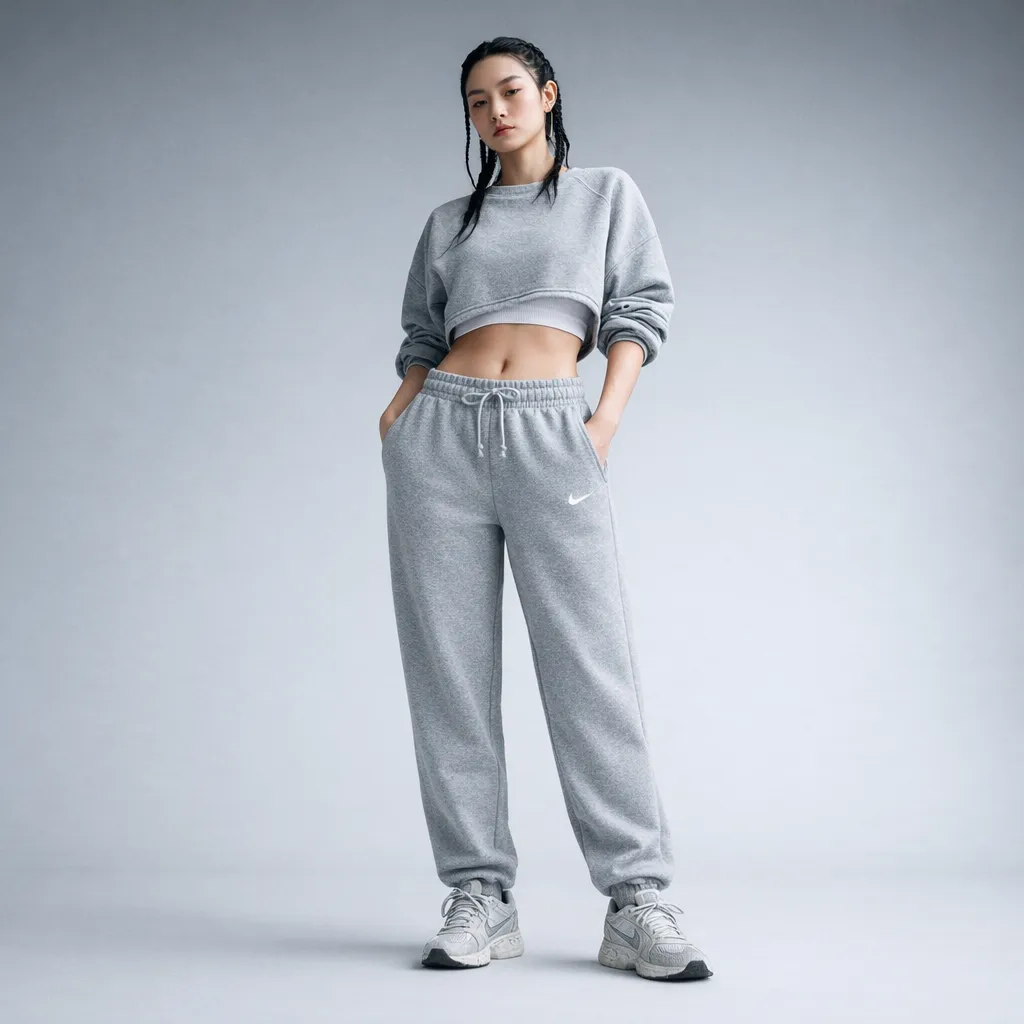 Nike Sportswear Phoenix Fleece - dark grey heather/sail