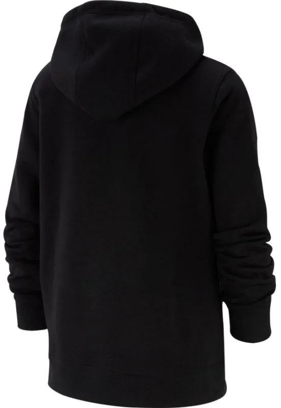 nike-nsw-hoodie-fz-club-b-black-black-white-2 Nike NSW Hoodie FZ Club B - black/black/white
