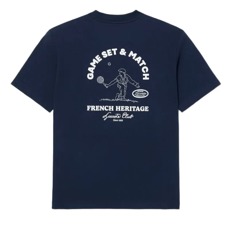 Lacoste Ultra Dry Tennis Heritage Graphic - midnight blue