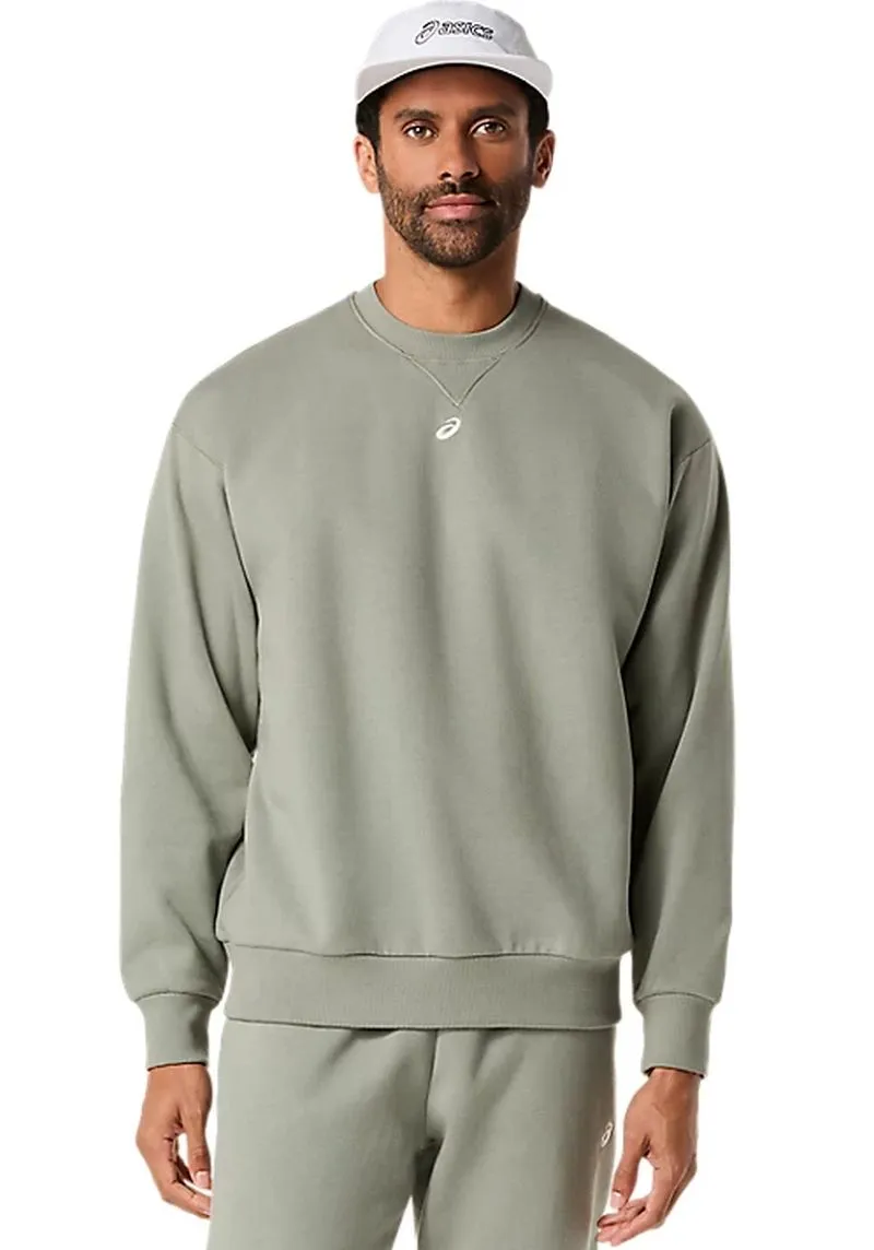 Asics Fleece Crew-Neck Top Relaxed - lichen green Asics Fleece Crew-Neck Top Relaxed - lichen green