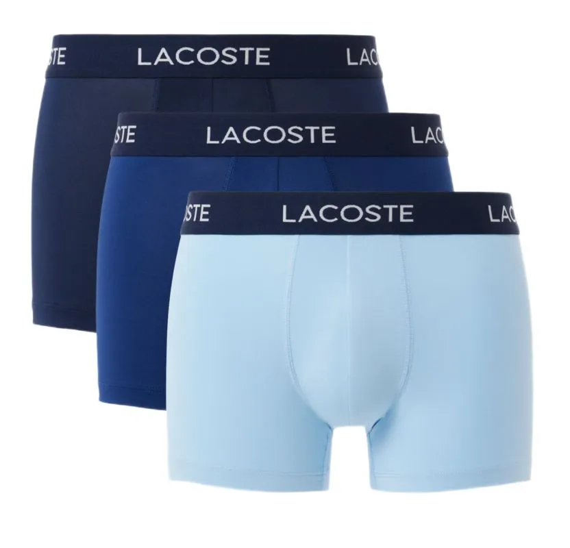 Lacoste Microfiber Trunks 3P - navy blue/blue Lacoste Microfiber Trunks 3P - navy blue/blue