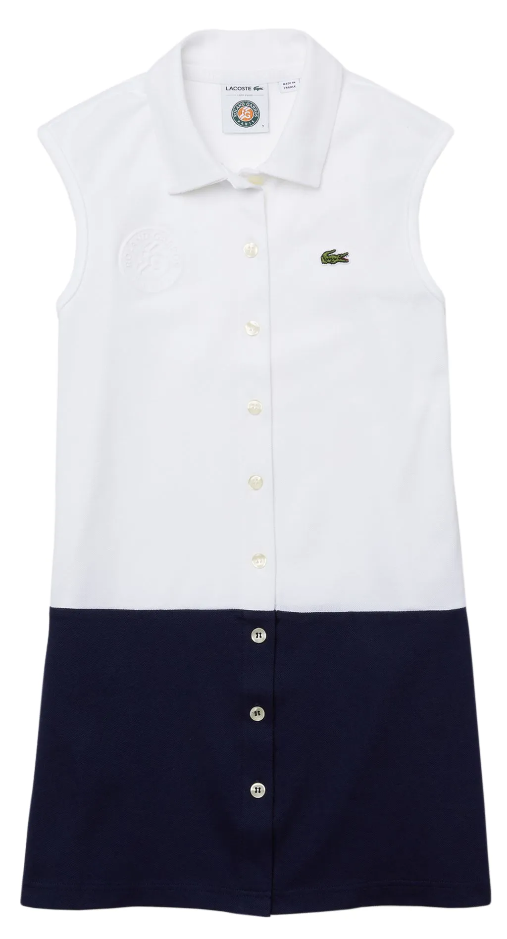 Lacoste Roland Garros Children Dress - white/navy