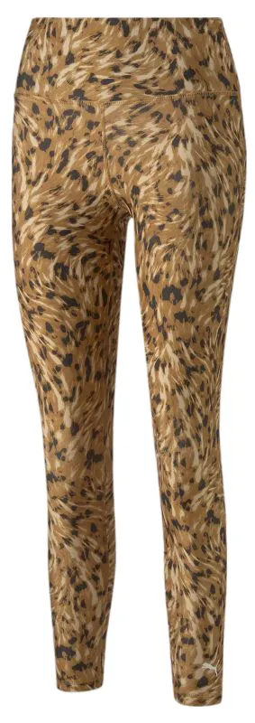 Puma Safari Glam High Waisted 7/8 Training Leggings - desert tan/fur real print Puma Safari Glam High Waisted 7/8 Training Leggings - desert tan/fur real print