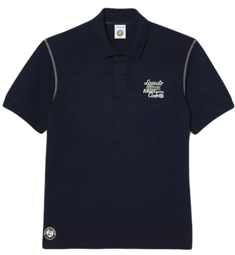 Men's Polo T-shirt Lacoste Sport Roland Garros Edition Pique Polo Shirt - bleu marine - Blue