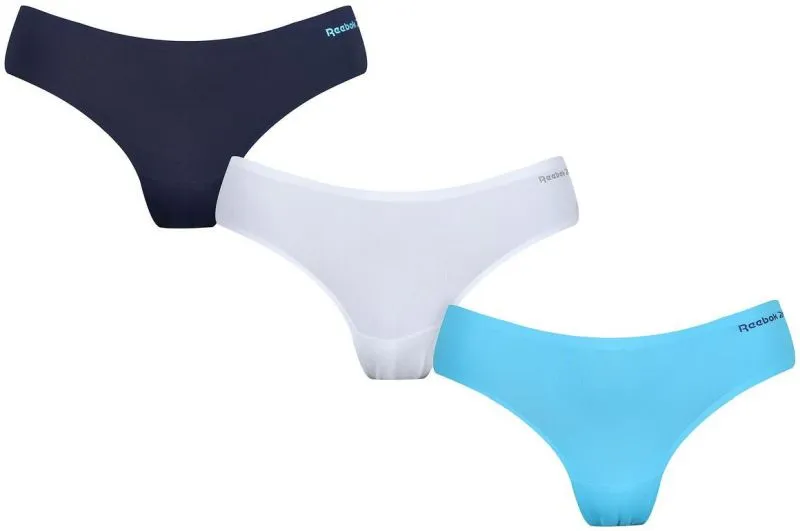 Reebok Womens Bonded Brief CANDISE 3P - radiant aqua/white/vector navy