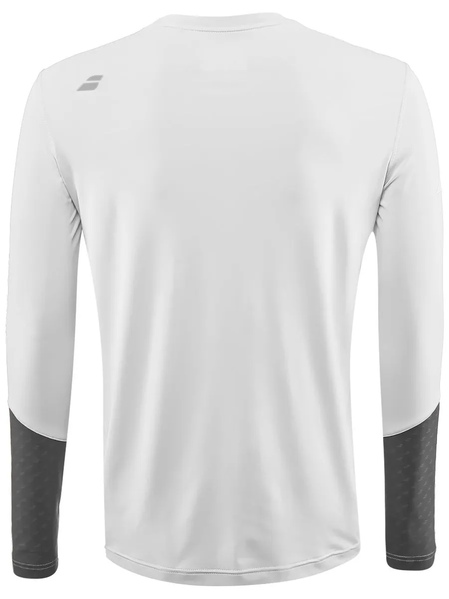 Babolat Core LS Tee Men - white/rabbit