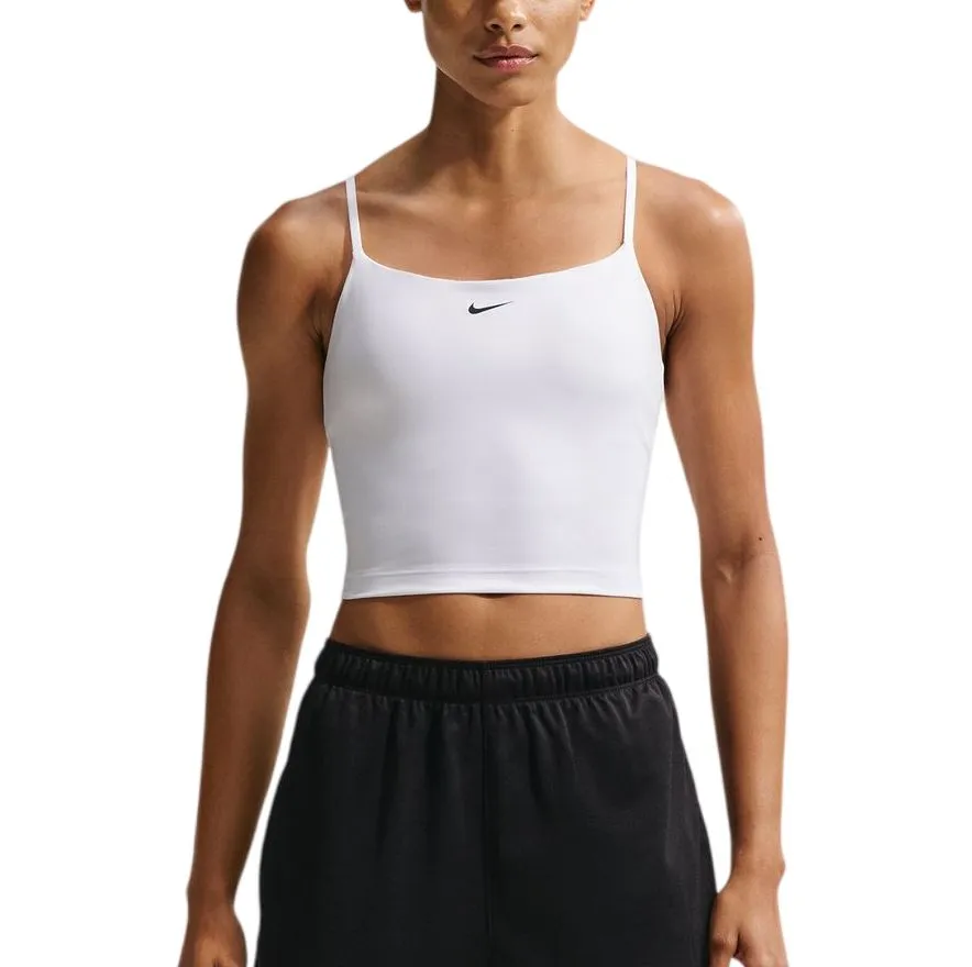 Nike One Medium Support Padded Adjustable Sports Bra Tank - white/black Nike One Medium Support Padded Adjustable Sports Bra Tank - white/black
