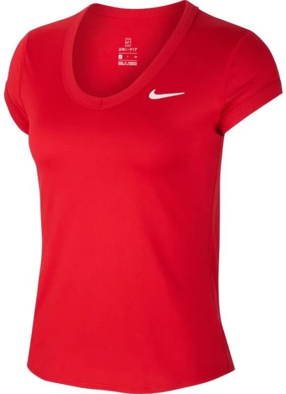 Nike Court Dry Top SS W - gym red/gym red/white