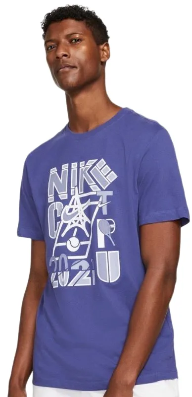 Nike Court Dri-Fit Tee Roland Garros Clay M - dark purple dust Nike Court Dri-Fit Tee Roland Garros Clay M - dark purple dust