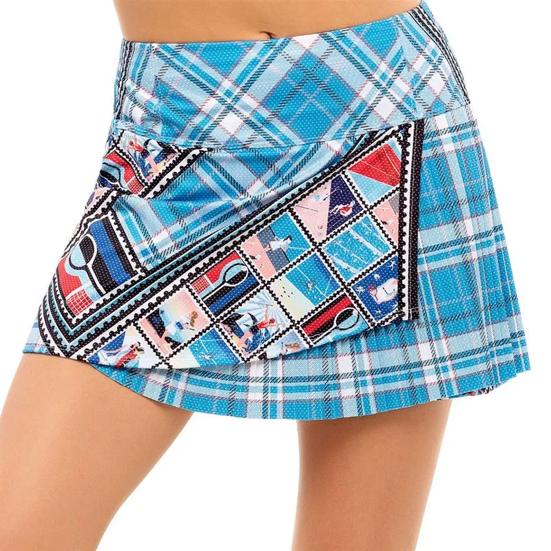 Lucky in Love Post a Plaid Long Post it Pleated Skirt Lucky in Love Post a Plaid Long Post it Pleated Skirt
