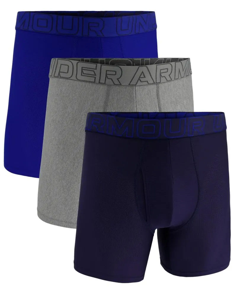 138multi Under Armour Performance Tech Mesh 6in Boxerjock 3P - black/grey/blue