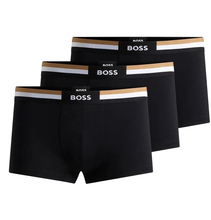 Men's Boxers BOSS Motion Trunk 3P - black - Black