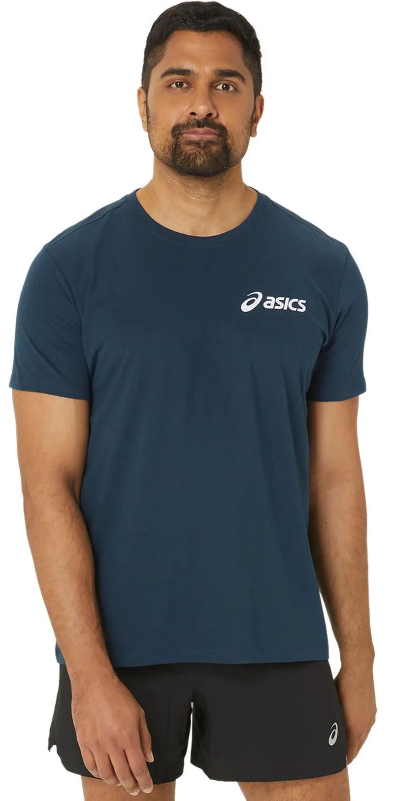 Asics Chest Logo Short Sleeve - french blue/briliant white Asics Chest Logo Short Sleeve - french blue/briliant white