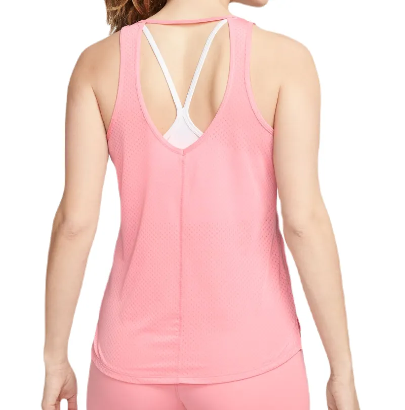 Nike Dri-FIT One Breathe Tank - coral chalk/white