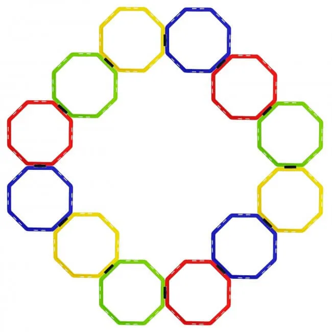  Przyrząd Treningowy Pro's Pro Octa Agility Grid 12 pcs - multicolor