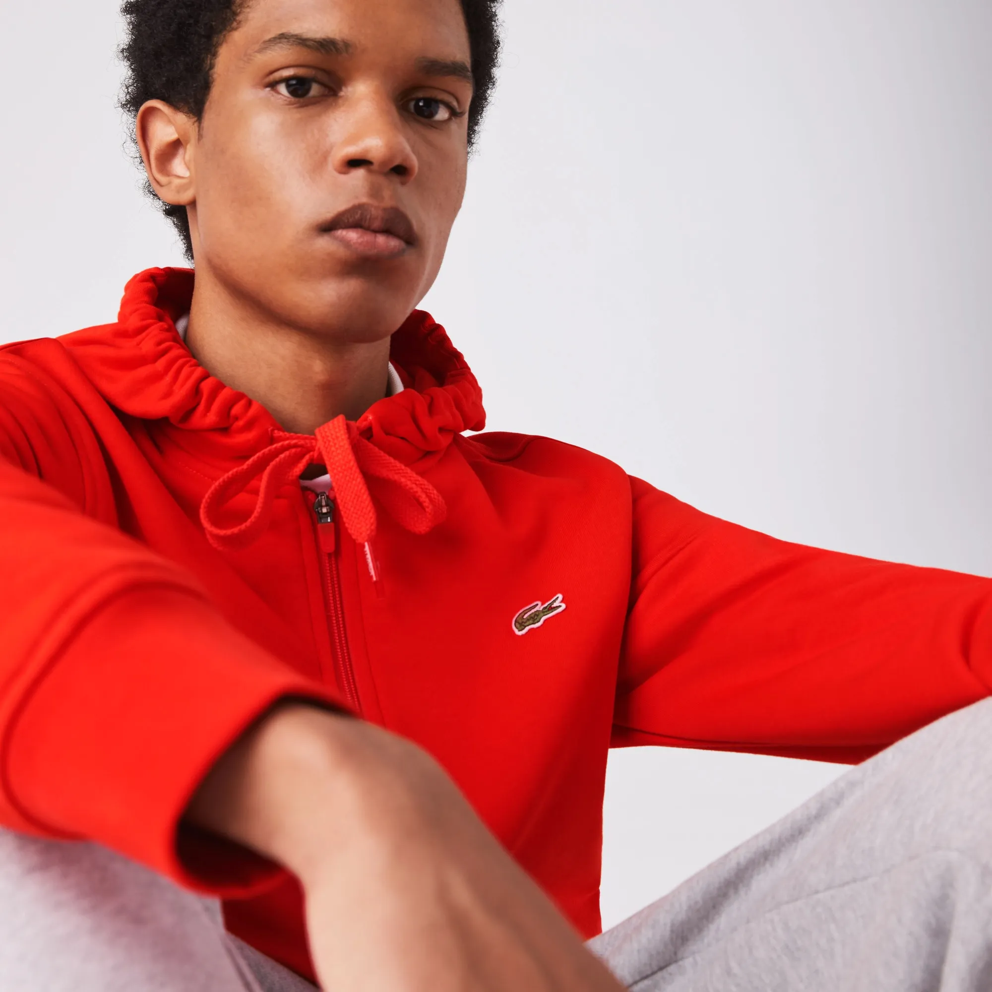 lacoste-men-s-sport-hooded-lightweight-bi-material-sweatshirt-red-4 Lacoste Men's SPORT Hooded Lightweight Bi-material Sweatshirt - red