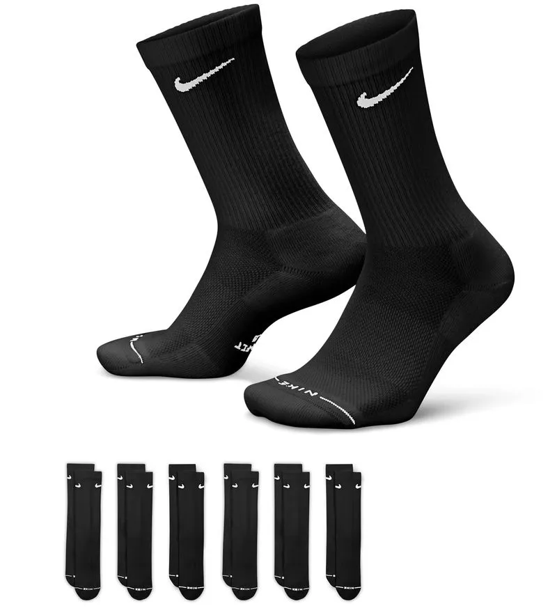 Nike Everyday Elevated Crew 6P - black