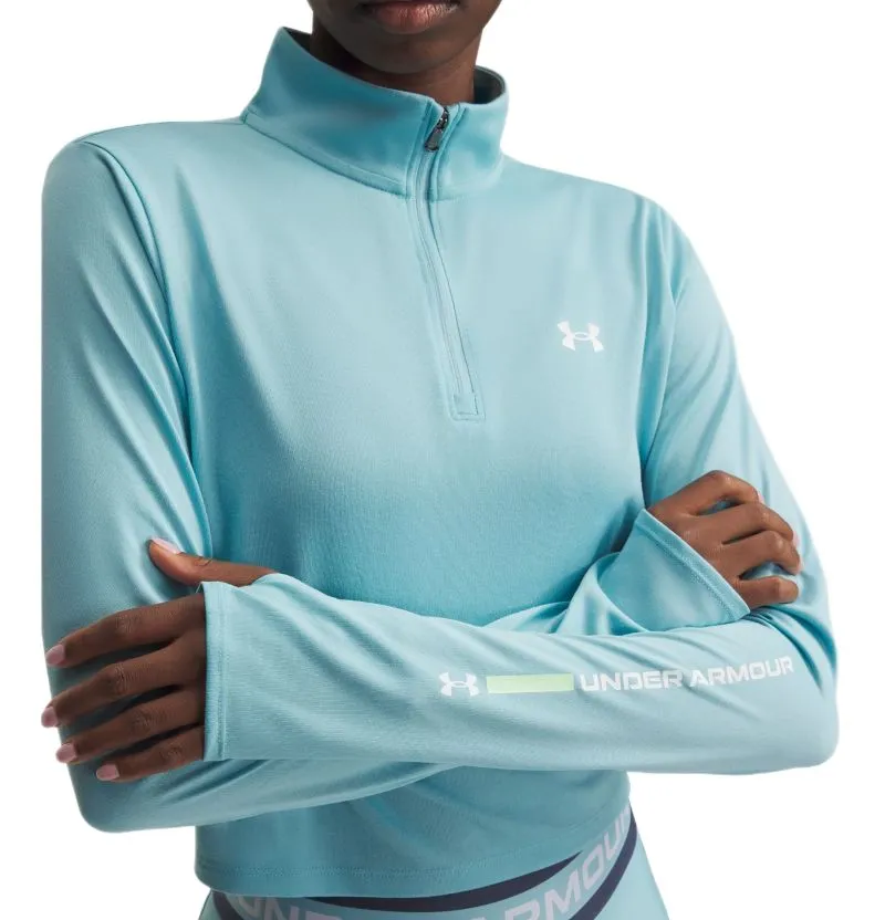 Under Armour Tech Branded 1/2 Zip - blue haze/lumos lime/white