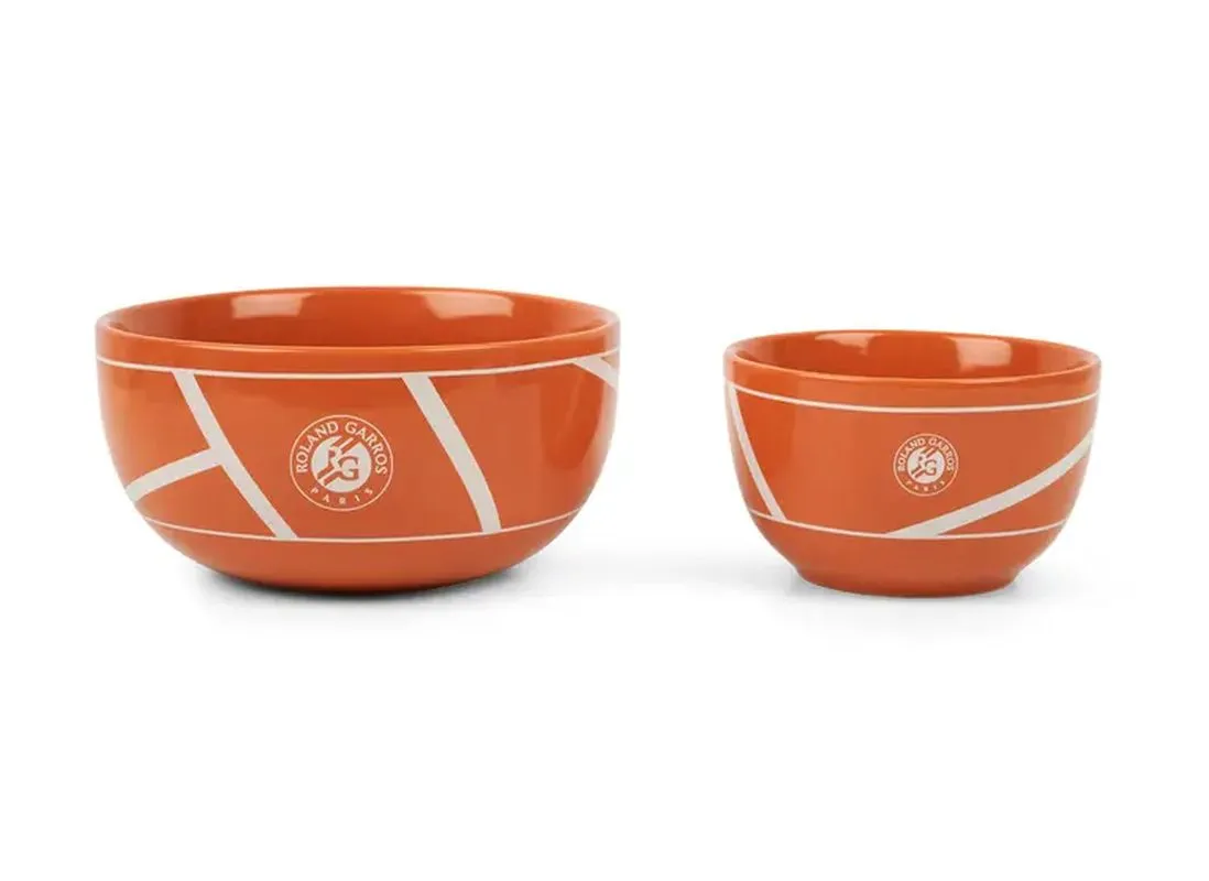Roland Garros Court Set of 2 Bowls - clay