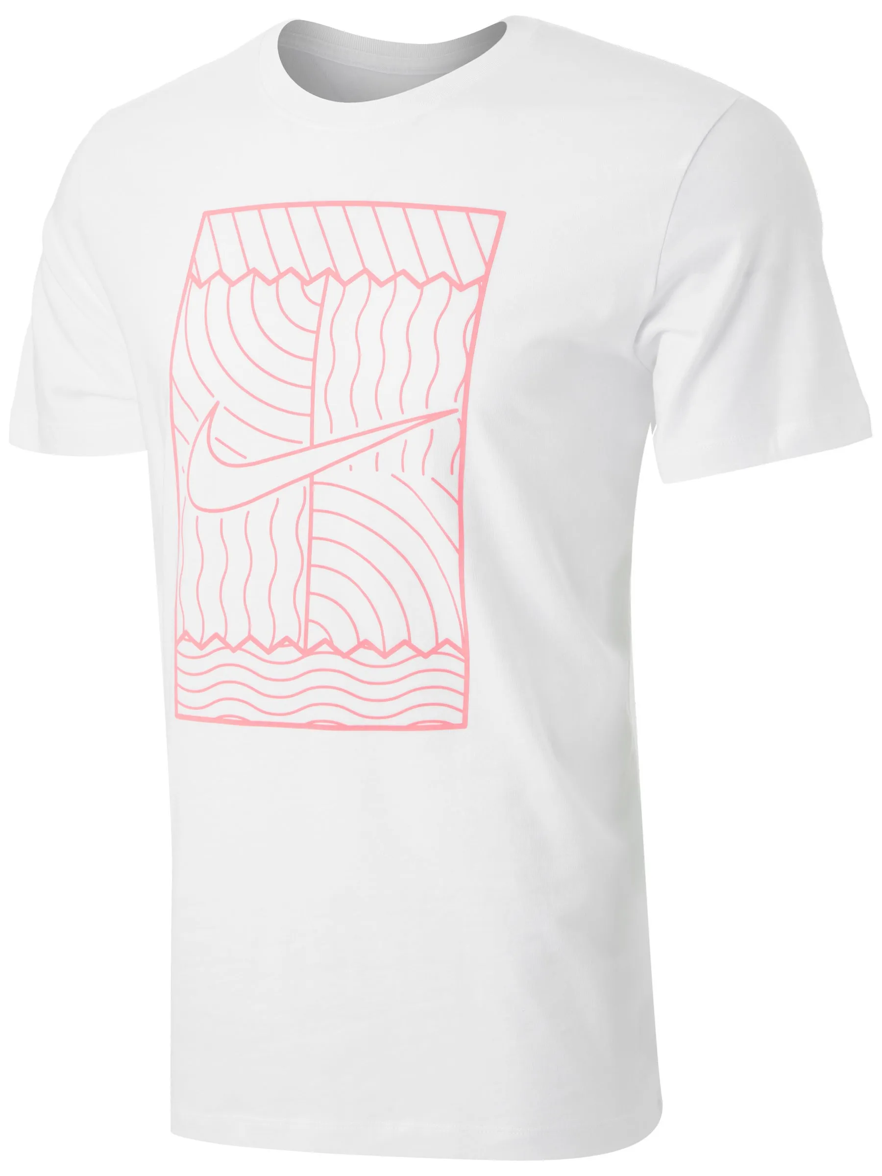Nike Court Tee SSNL OZ M - white/bright mango