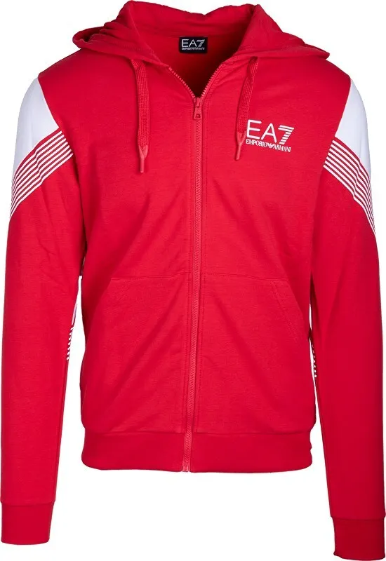 EmporioArmani-bluza1 EA7 Man Jersey Sweatshirt - racing red