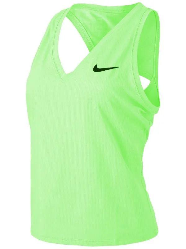 Nike Court Dri-Fit Victory Tank W - lime glow/black
