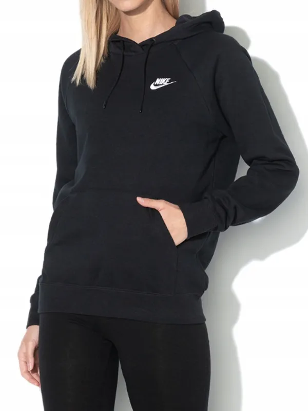 Nike Sportswear Essential Hoodie PO Fleece W - black/white