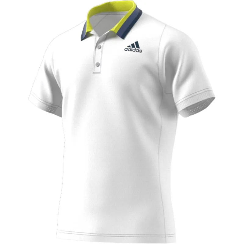 Adidas Freelift Primeblue Heat Ready Polo Shirt M - white/crew navy