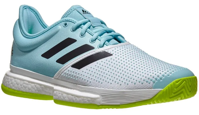 Adidas SoleCourt M Primeblue - white/core black/solar yellow